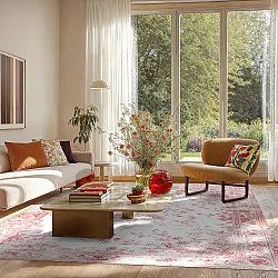 Koberec Wilton - Tulum (ružová/biela)