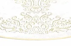 Kruhový koberec - Valenza (biela/bežová)