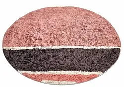Kruhový koberec - Vinci Natural Cotton Shaggy (ružový)