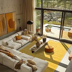 Koberce s dlhým vlasom - Willow Natural Cotton Shaggy (žltý)