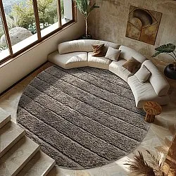 Kolo koberce - Willow Natural Cotton Shaggy (taupe)