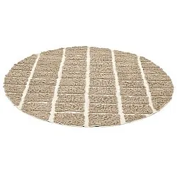 Kruhový koberec - Zola Natural Cotton Shaggy (béžový)