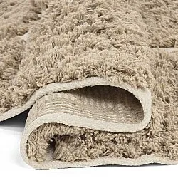 Kruhový koberec - Zola Natural Cotton Shaggy (béžový)