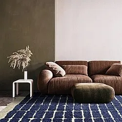 Koberce s dlhým vlasom - Zola Natural Cotton Shaggy (modrá)