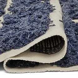Koberce s dlhým vlasom - Zola Natural Cotton Shaggy (modrá)