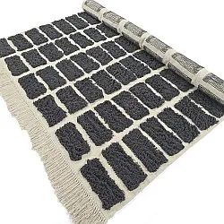 Koberce s dlhým vlasom - Zola Natural Cotton Shaggy (tmavošedá)