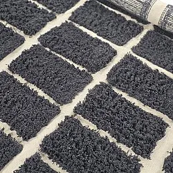 Kolo koberce - Zola Natural Cotton Shaggy (tmavošedá)