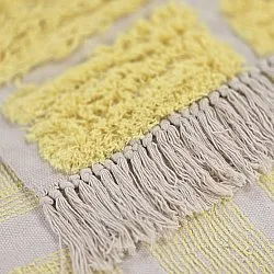 Koberec s chlpatým povrchom - Zola Natural Cotton Shaggy (žltý)