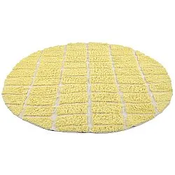 Kruhový koberec - Zola Natural Cotton Shaggy (žltý)