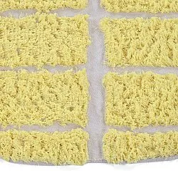 Kruhový koberec - Zola Natural Cotton Shaggy (žltý)