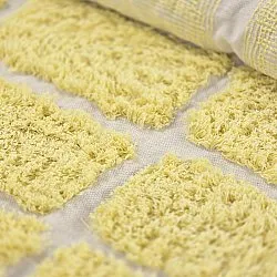 Kruhový koberec - Zola Natural Cotton Shaggy (žltý)