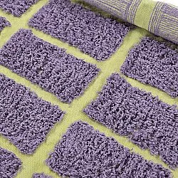 Kruhový koberec - Zola Natural Cotton Shaggy (fialový)