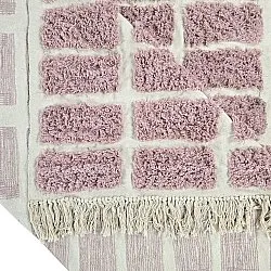 Koberec s chlpatým povrchom - Zola Natural Cotton Shaggy (ružový)