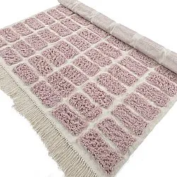 Koberec s chlpatým povrchom - Zola Natural Cotton Shaggy (ružový)