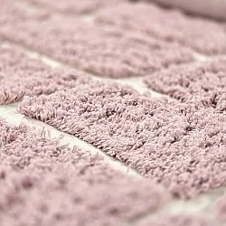 Kruhový koberec - Zola Natural Cotton Shaggy (ružový)