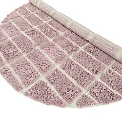 Kruhový koberec - Zola Natural Cotton Shaggy (ružový)