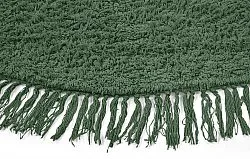 Kolo koberce - Alba Natural Cotton Shaggy (zelená)