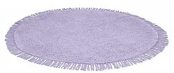 Kruhový koberec - Alba Natural Cotton Shaggy (fialový)