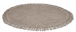 Kruhový koberec - Alba Natural Cotton Shaggy (taupe)