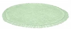 Kolo koberce - Alba Natural Cotton Shaggy (svetlozelená)