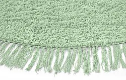 Kolo koberce - Alba Natural Cotton Shaggy (svetlozelená)