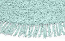 Kolozový koberec - Alba Natural Cotton Shaggy (tyrkysová)
