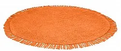 Kolo koberce - Alba Natural Cotton Shaggy (oranžová)