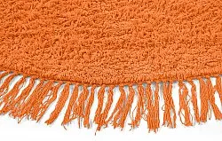 Kolo koberce - Alba Natural Cotton Shaggy (oranžová)