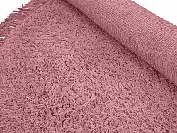 Kolo koberce - Alba Natural Cotton Shaggy (ružová)