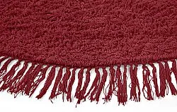 Kolo koberce - Alba Natural Cotton Shaggy (bordó)