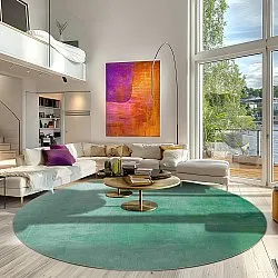 Kruhový koberec - Artena (svetlo zelený)