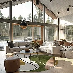 Kruhový koberec - Cressida (multicolor)