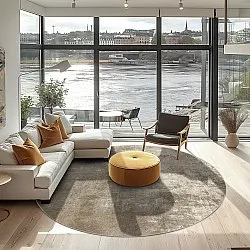 Koberec okrúhly - Lynton (hnedý)