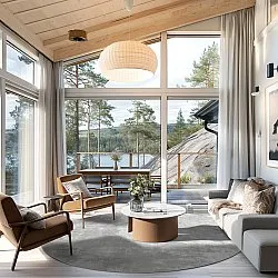 Kruhový koberec - Lynton (šedý)