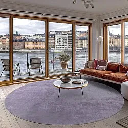 Kruhový koberec - Lynton (svetlo fialový)