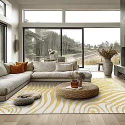 Wilton koberec - Zebra (žltá)