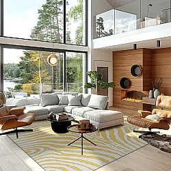 Wilton koberec - Zebra (žltá)