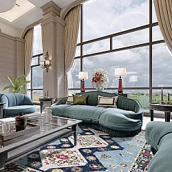 Koberec Wilton - Mazzarino (modrý/multicolor)