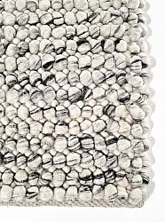 Vlnený koberec - Mesra (čierny/biely)