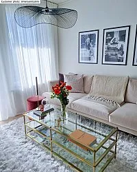 Koberce s dlhým vlasom - Janjira (biela)