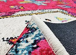 Kruhový koberec - Misare (ružový/multicolor)