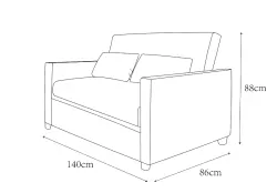 Bäddfåtölj - San Francisco (vit)