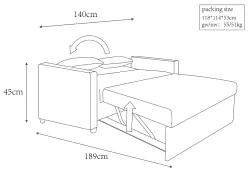 Bäddfåtölj - San Francisco (vit)