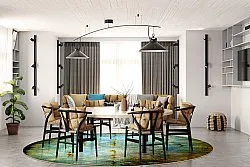 Kruhový koberec - Livno (viacfarebný)