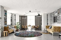 Kruhový koberec - Aviano (viacfarebný)