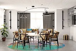 Kruhový koberec - Trento (viacfarebný)