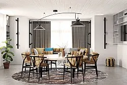 Kruhový koberec - Lecco (viacfarebný)