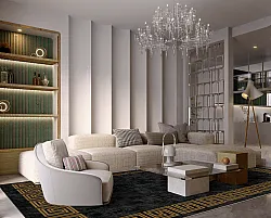 Koberec Wilton - Myra (čierna/zlatá)