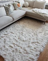 Koberce s dlhým vlasom - Pomaire (biele)