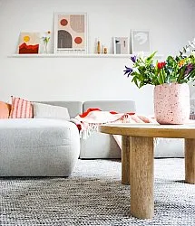 Kruhový koberec - Otago (šedý/čierny)